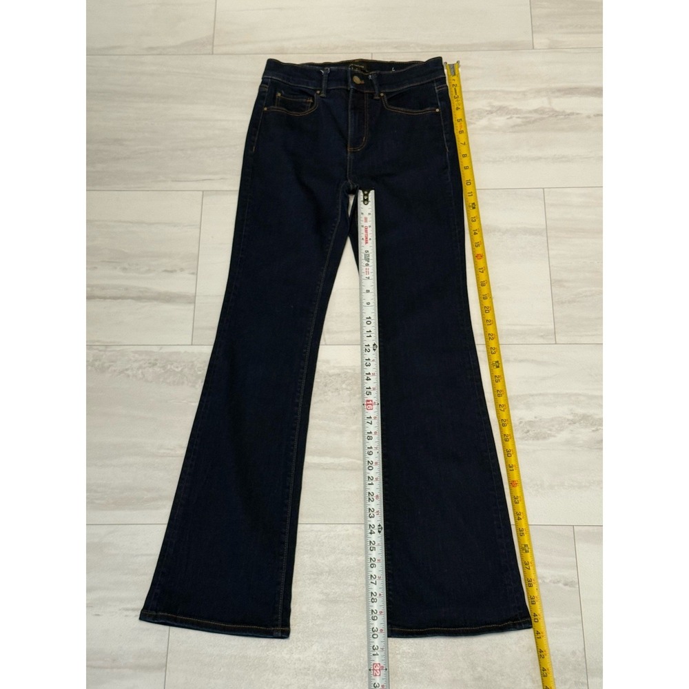 Ann Taylor Jeans Womens 0 Slim Fit Boot Cut Stretch Mid Rise Blue Dark Wash - Picture 6 of 10
